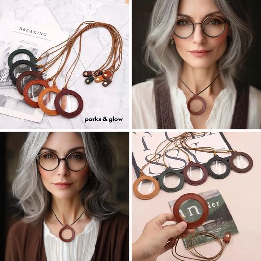 Leather Magnifier Necklace