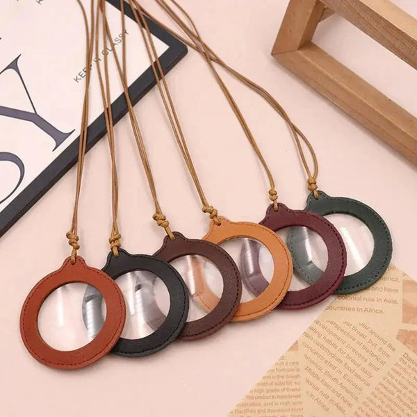 Leather Magnifier Necklace