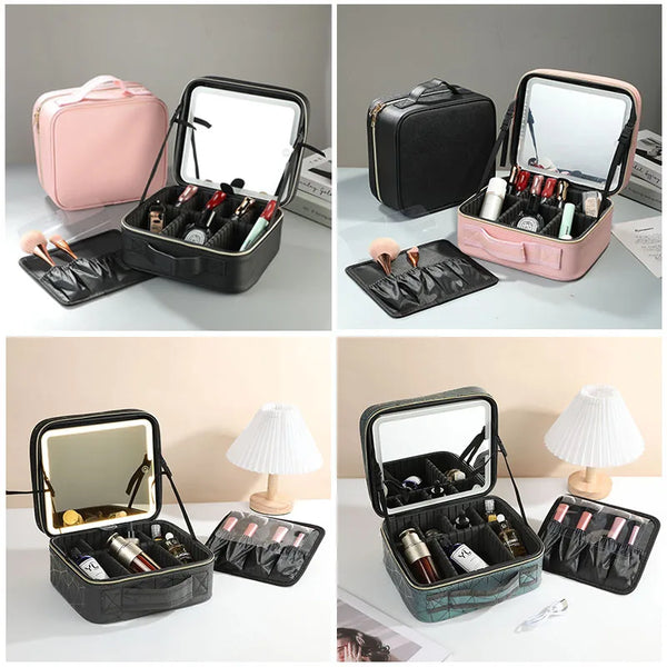 Makeup Bag With LED Mirror